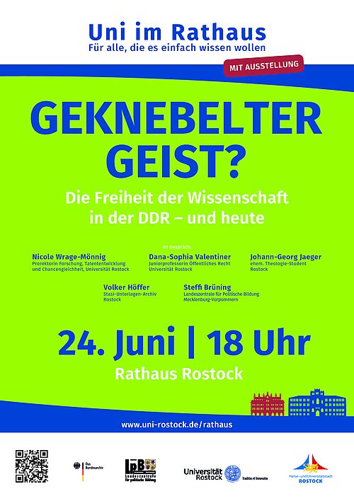 Plakat „Geknebelter Geist? Die Freiheit der Wissenschaft in der DDR – und heute Plakat „Geknebelter Geist? Die Freiheit der Wissenschaft in der DDR – und heute